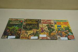 War Theme Comic Books - Fightin Marines, Marvel Sgt Fury