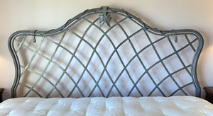 lot 2 image: Charming Metal King Bed Frame
