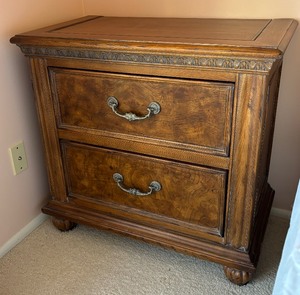 lot 30 image: Two Drawer Side Table  Night Stand
