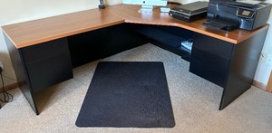 lot 43 image: Desk, Chair and Floor Mat