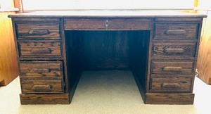 lot 48 image: Wooden Vintage Desk
