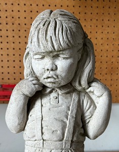 lot 103 image: Darling Cement Little Girl Statue