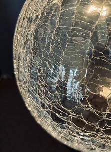 lot 88 image: Round Crackle Glass Vase