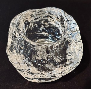 lot 91 image: Kosta Boda Crystal Snowball Votive Candle Holder