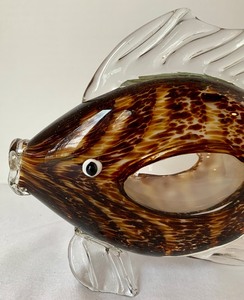 lot 125 image: Stunning Vintage Italian Art Glass Fish Tortoiseshell Design