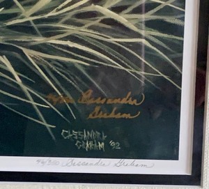 lot 144 image: Cassandra Graham Beautiful Framed Signed Limited Edition Wildlife Print, The Companions