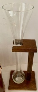 lot 205 image: Vintage Ice Bucket and Half Yard of Ale Glass with Wood Stand