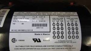 Nidec Motor Corporation 12 Hp Electric Motor