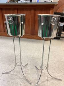lot 54 image: LOT OF 2, Wine Bucket with Stand