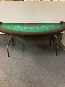 lot 69 image: Blackjack Table with Folding Legs