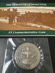 1993 The Heroes of Guadalcanal $5 Commemorative Coin