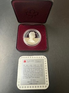 1986 Canadian Vancouver Silver Dollar In Presentation Case With COA