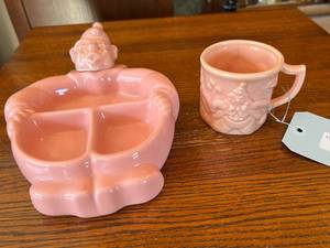 Vintage Childs Warming Dish and Cup. Hankscraft USA #971