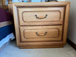 Wood Two Drawer Side Dresser