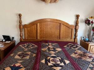 Wood Headboard Bed