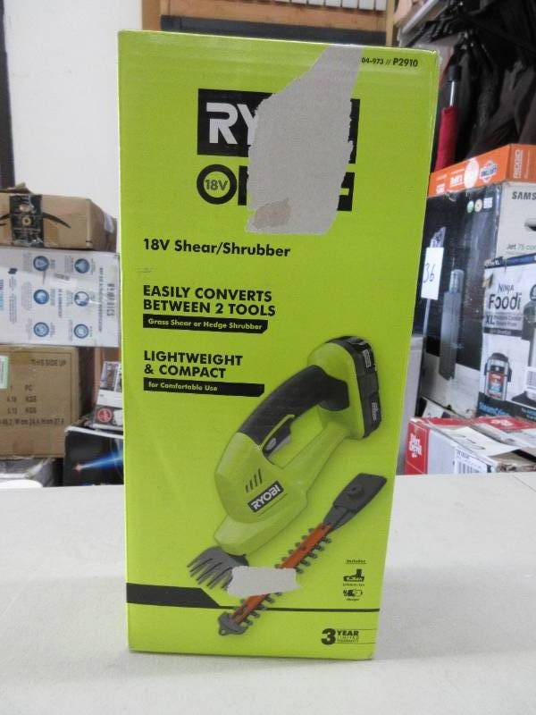 RYOBI ONE+ 18-Volt Lithium-Ion Cordless Grass Shear and Shrubber