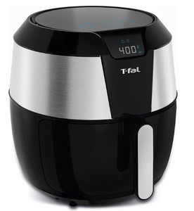 lot 26 image: T-fal Easy Fry XXL Air Fryer & Grill Combo with One-Touch Screen, 8 Preset Programs, 5.9 quarts, Black & Stainless Steel - Electronics Work, NEW
