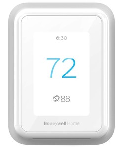 lot 38 image: Honeywell Home T9 WiFi Smart Thermostat, Smart Room Sensor Ready, Touchscreen Display, Alexa and Google Assist White, NEW