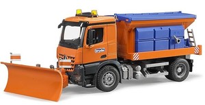 lot 43 image: Bruder MB Arocs Snow Plow Truck, Open Box, All part appear to be accounted for, New