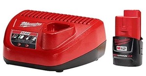 lot 52 image: Milwaukee 48-59-2420 M12 Ct 2.0 Starter Kit,RedBlack, NEW