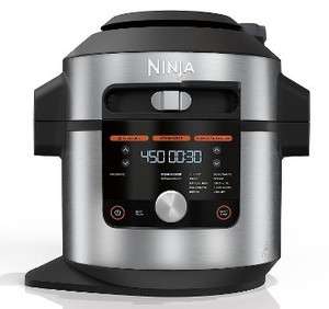 lot 60 image: Ninja Foodi 8 Qt. XL 14-in-1 Stainless Steel Electric Pressure Cooker Steam Fryer with Smart Lid (OL601), Silver Stainless Steel - Electronics Work, Looks New
