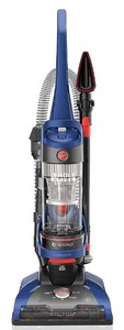lot 75 image: Hoover WindTunnel 2 Whole House Rewind Corded Bagless Upright Vacuum Cleaner with Hepa Media Filtration,UH71250, Blue, 16.1 lbs, Missing Crevice Tool. Slightly Used, Works