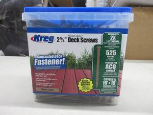 lot 91 image: Kreg Tool Company SDK-C262W-525 2-58-Inch 525 CT Protec-Kote Deck Screw - NEW