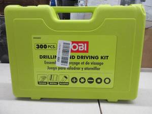 lot 92 image: RYOBI Multi-Material Drill and Drive Kit (300-Piece) with Case, NEW (Case Corner Slightly Dented - See Photos)
