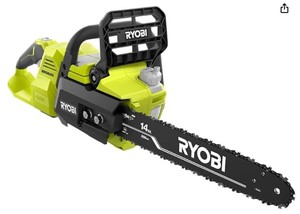 lot 93 image: Ryobi 14 in. 40-Volt Baretool Brushless Lithium-Ion Cordless Chainsaw, 2019 Model RY40530, Li-Ion 40V, (Battery and Charger Not Included) - USED, Works