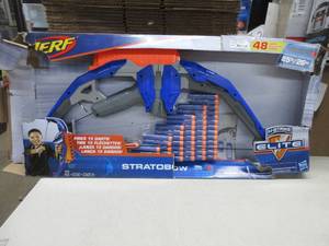 lot 122 image: NERF N-Strike Stratobow Bow, New - Box Damaged in Shippping.