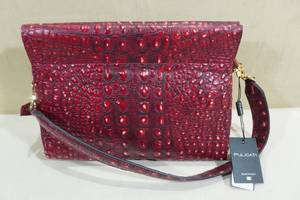 lot 23A image: Pulicati Italian Leather Burgundy Alligator Handbag