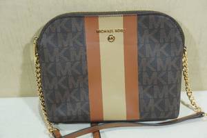 lot 177A image: Michael Kors Cindy Dome Center Stripe Crossbody Bag