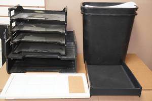 lot 251 image: Assorted Office Organizers and Garbage Cans