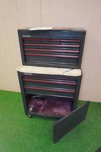 lot 8 image: Craftsman Home Tool Storage Chest & Cabinet with Assorted Tools