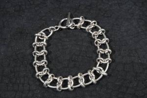lot 132 image: Fancy Link Bracelet - Sterling Silver