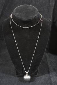 lot 139 image: Puffed Heart Chime Pendant with Chain