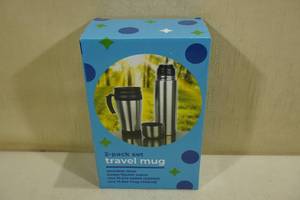 lot 199 image: 2-Pack Stainless Steel Travel Mug Set