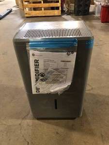 GE 50-Pint Dehumidifier for Basement, Garage or Wet Rooms up to 4500 sq. ft. in Grey, Smart Dry Customer Returns See Pictures