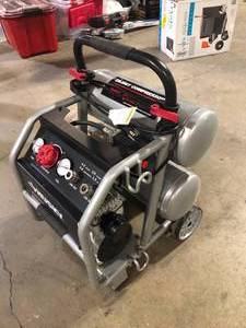 Husky 4.5 Gal. Portable Electric-Powered Silent Air Compressor For Parts Customer Returns See Pictures
