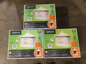 Lot of 3 Architectural Mailboxes Hamilton Premium, White, Large, Locking, Aluminum, Post Mount Mailbox  Customer Returns See Pictures