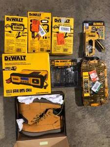 Lot of Assorted Dewalt Hand Tools and Hardware Various Models and Conditions   Customer Returns See Pictures