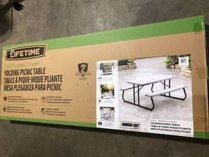 Lifetime Folding Picnic Table   Customer Returns See Pictures