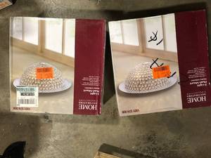 Lot of 2 Home Decorators Collection Mosby 15 in. 3-Light Mirrored Stainless Steel Flush Mount with Clear Crystal Accents  Customer Returns See Pictures