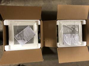 Lot of 2 Panasonic WhisperValue DC Pick-A-Flow 50, 80 or 100 CFM Ceiling or Wall Low Profile Housing Depth Energy Star Bath Exhaust Fan   Customer Returns See Pictures