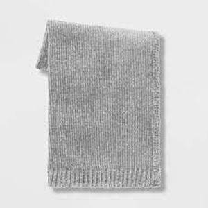 lot 4 image: 50x60 Shiny Chenille Throw Blanket - Threshold-Light Green