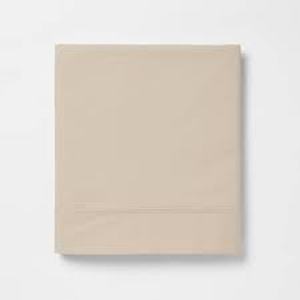 lot 10 image: 300 Thread Count Ultra Soft Flat Sheet - Threshold-True Khaki