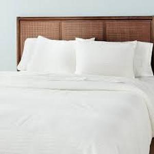 lot 29 image: Slub Center Stripe Comforter Set - Hearth & Hand with Magnolia-Sour Cream