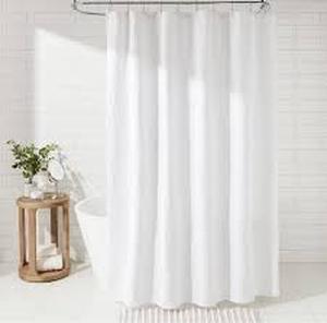 lot 37 image: Matelasse Medallion Shower Curtain White - Threshold