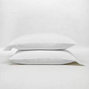lot 38 image: 100% Washed Linen Solid Pillowcase Set - Casaluna-King-White