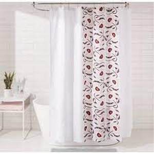 lot 40 image: Room Essentials Folk Floral Print Shower Curtain 72in x 72in